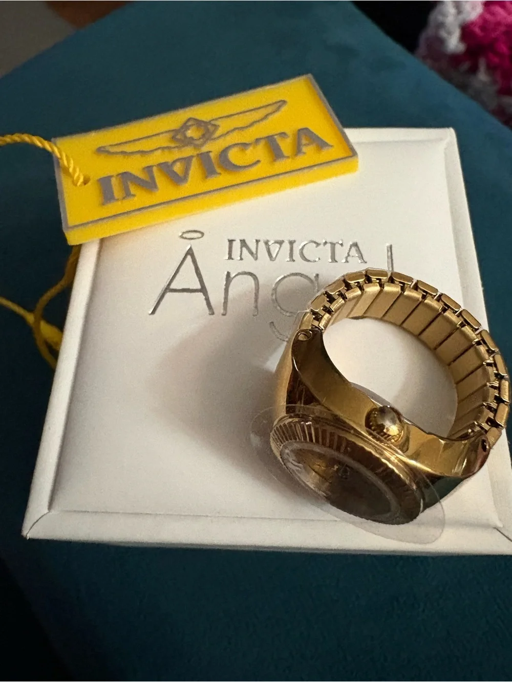 Invicta Gold-Tone Mini Watch Ring